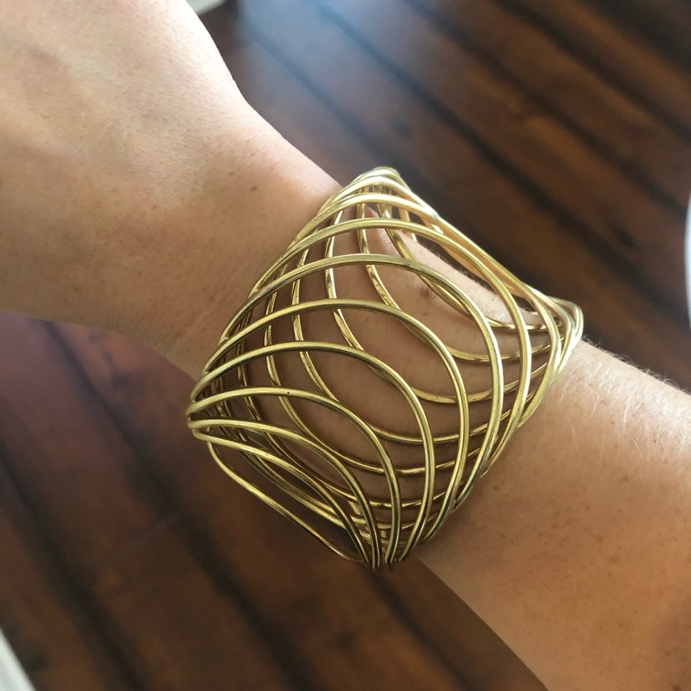 Gold cuff bracelet